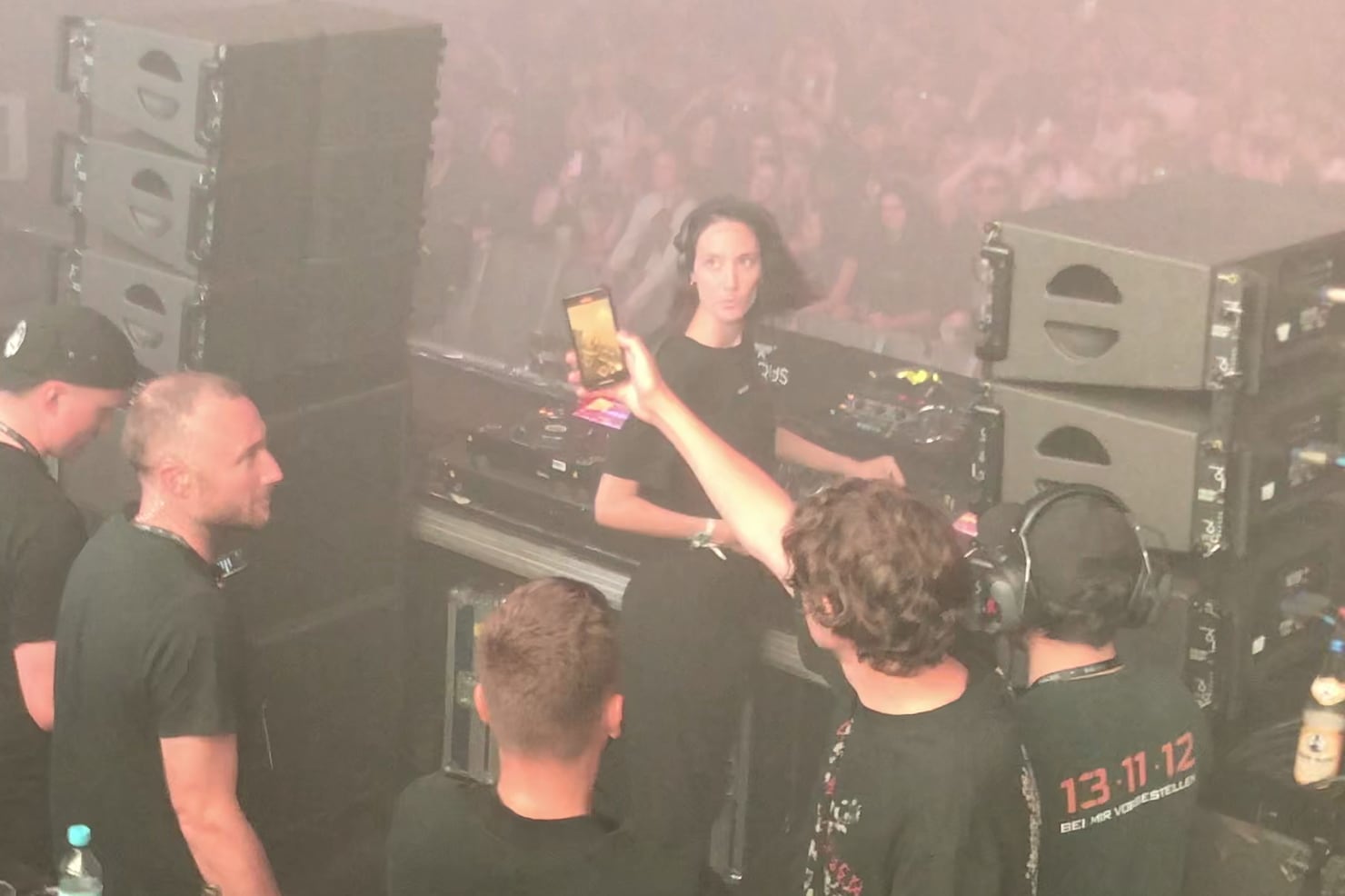 Amelie Lens behind the decks at a festival set