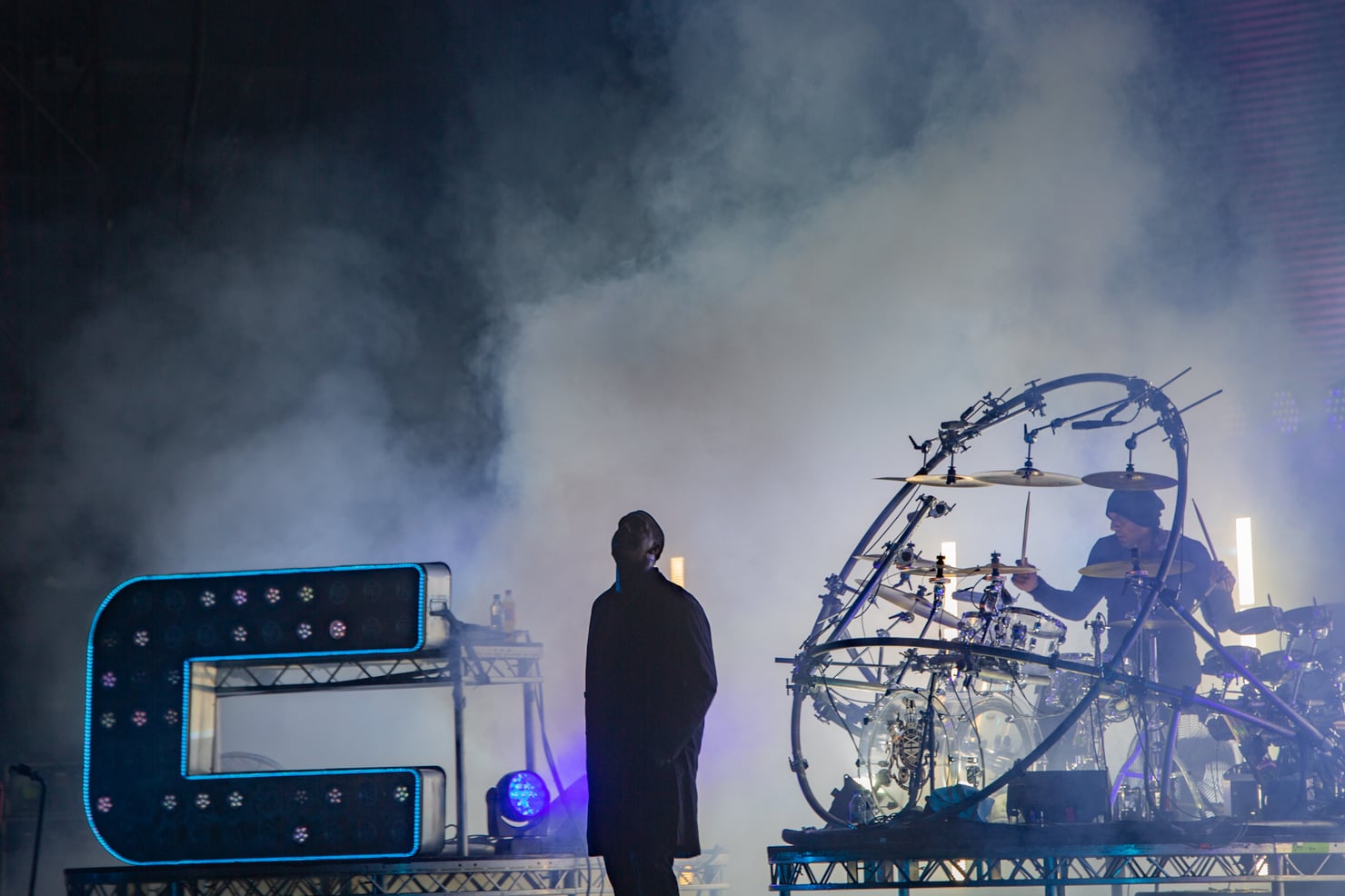 Chase and Status performing live, the scale of production the Warehouse stage inherits